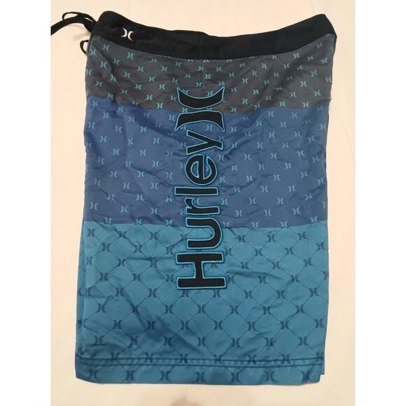 HURLEY Logo Board Shorts 32 Swim Trunks Pocket Surf Blue - Picture 5 of 9